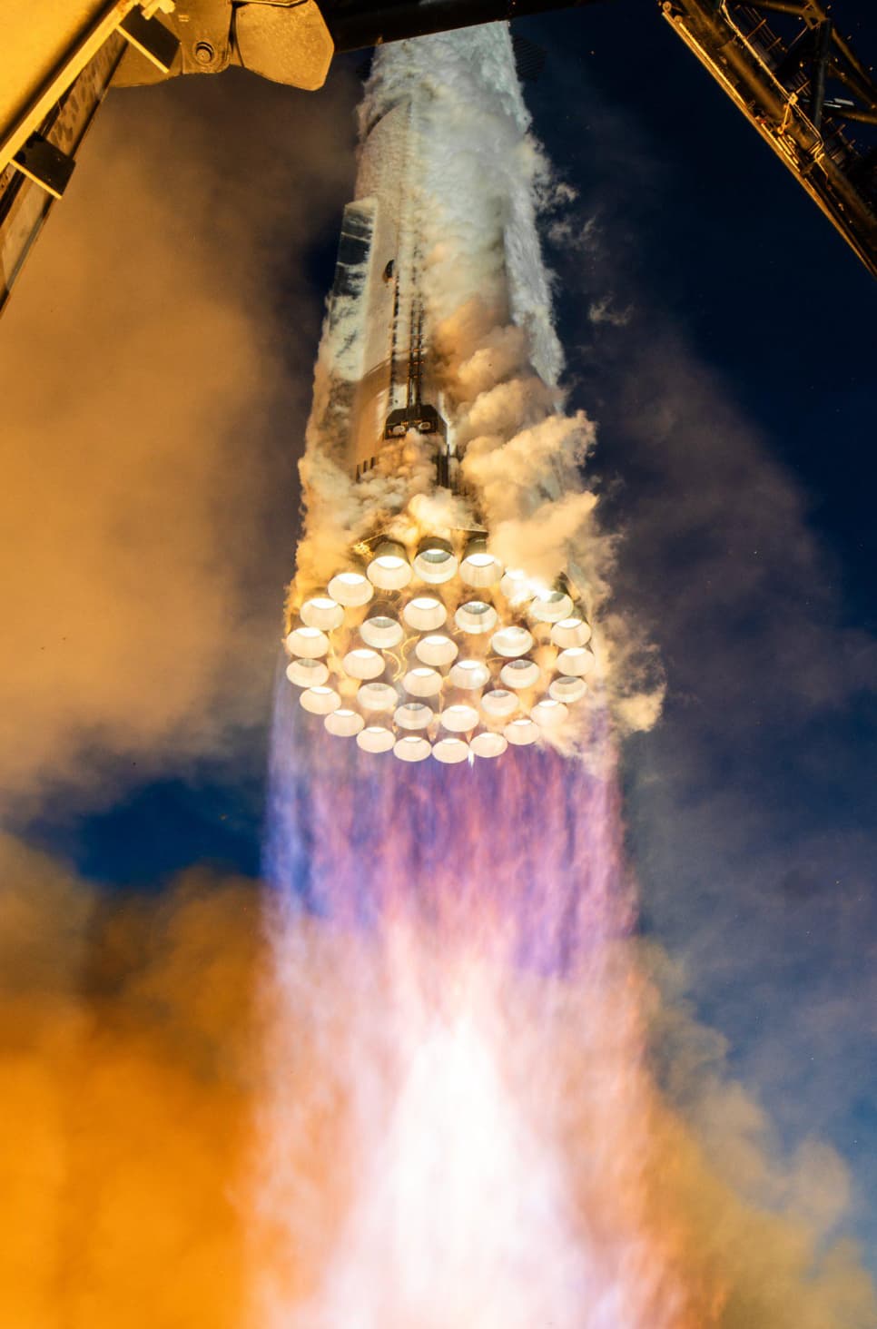 “Unleashing Power: Rocket Engines Ignite at Liftoff.”